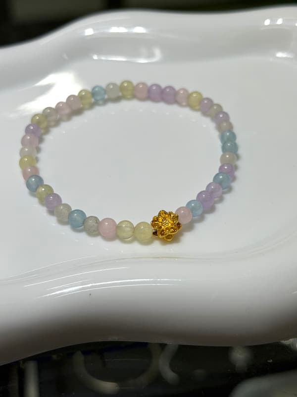 VÒNG TAY CHUỖI NGỌC MIX CHARM HOA SEN